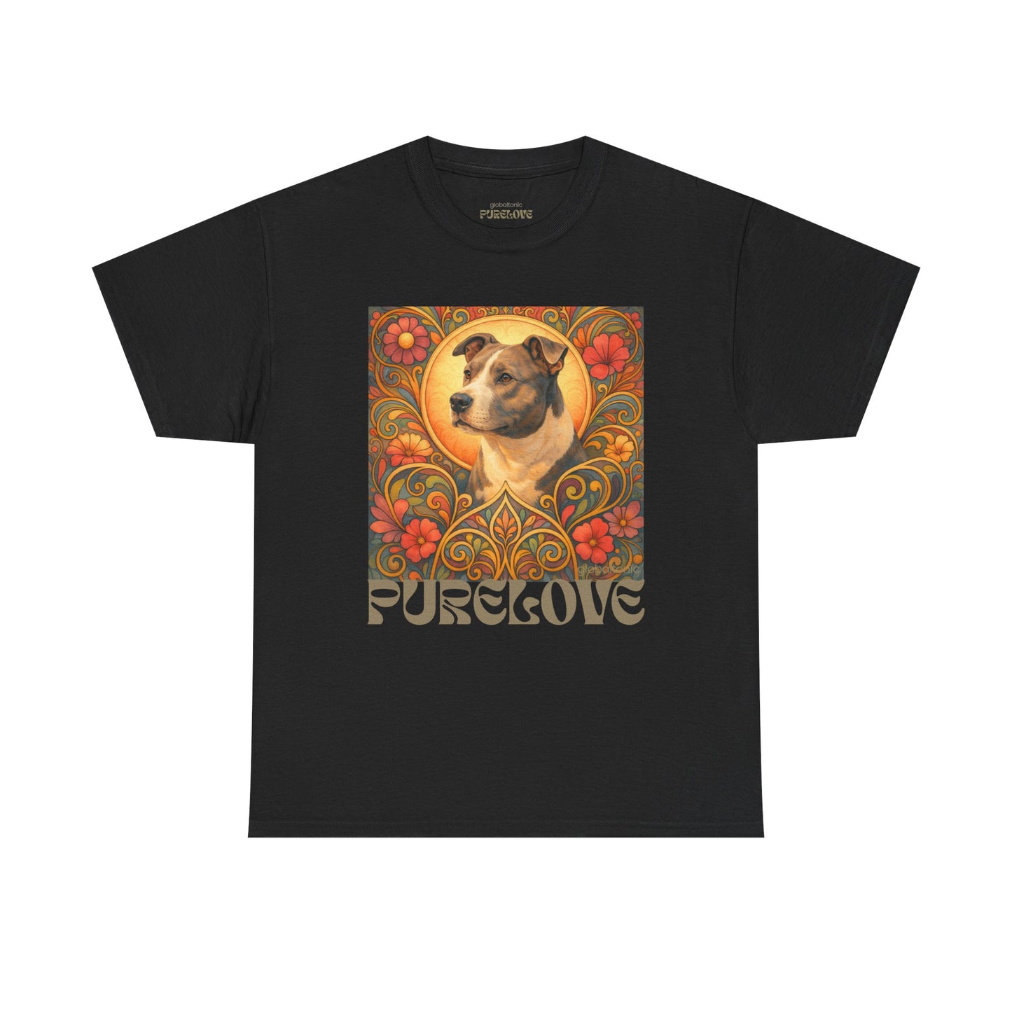 Staffy Grey & White Vintage Graphic T-Shirt – Unisex Cotton Tee for Dog Lovers