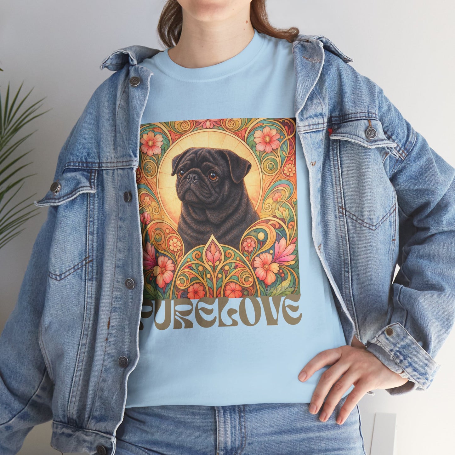 Pug Black Vintage Graphic T-Shirt – Unisex Cotton Tee for Dog Lovers