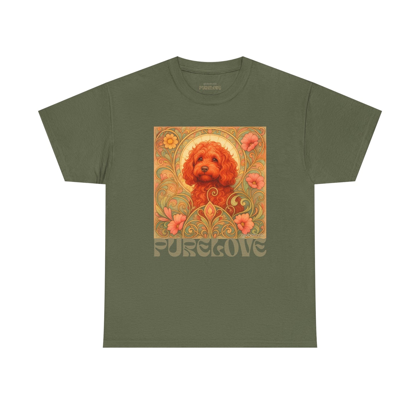 Strawberry Cavapoo (Cavoodle) Vintage Graphic T-shirt -Unisex Cotton Tee for Dog Lovers