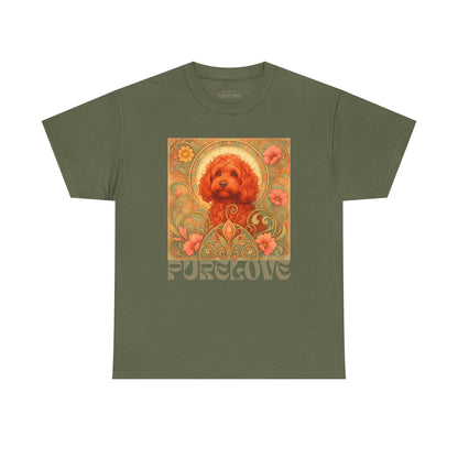 Strawberry Cavapoo (Cavoodle) Vintage Graphic T-shirt -Unisex Cotton Tee for Dog Lovers