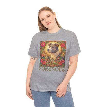 Staffy Grey & White Vintage Graphic T-Shirt – Unisex Cotton Tee for Dog Lovers