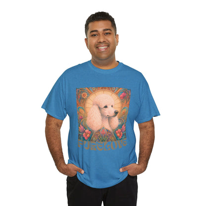 White Poodle Vintage Graphic T-Shirt – Unisex Cotton Tee for Dog Lovers