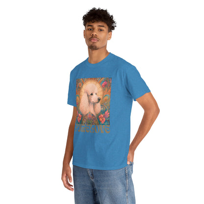 White Poodle Vintage Graphic T-Shirt – Unisex Cotton Tee for Dog Lovers