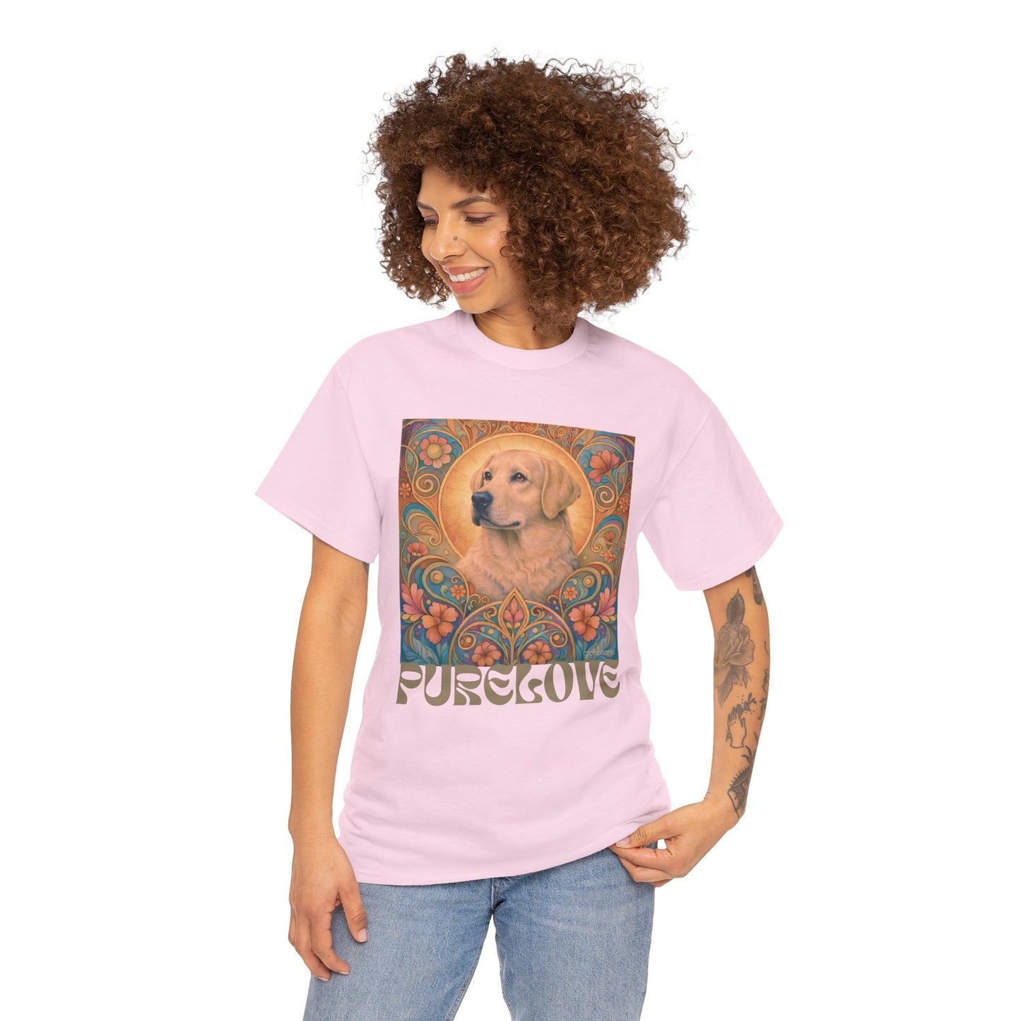 Golden Labrador Vintage Graphic T-shirt - Unisex Cotton Tee for Dog Lovers