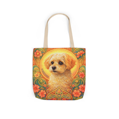 Foxypoo (Foodle) All-Over Print Canvas Tote Bag – Colourful Artistic Dog Lover Gift