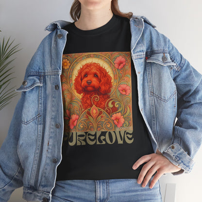 Strawberry Cavapoo (Cavoodle) Vintage Graphic T-shirt -Unisex Cotton Tee for Dog Lovers