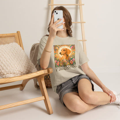 Dachshund Tan Vintage Graphic T-Shirt – Unisex Cotton Tee for Dog Lovers