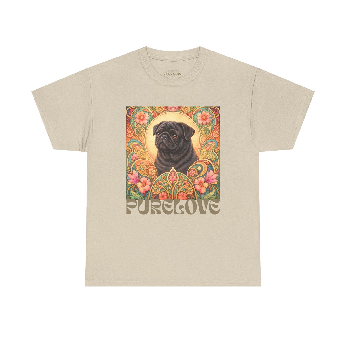 Pug Black Vintage Graphic T-Shirt – Unisex Cotton Tee for Dog Lovers