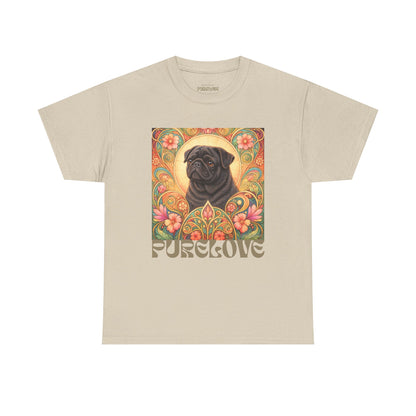 Pug Black Vintage Graphic T-Shirt – Unisex Cotton Tee for Dog Lovers