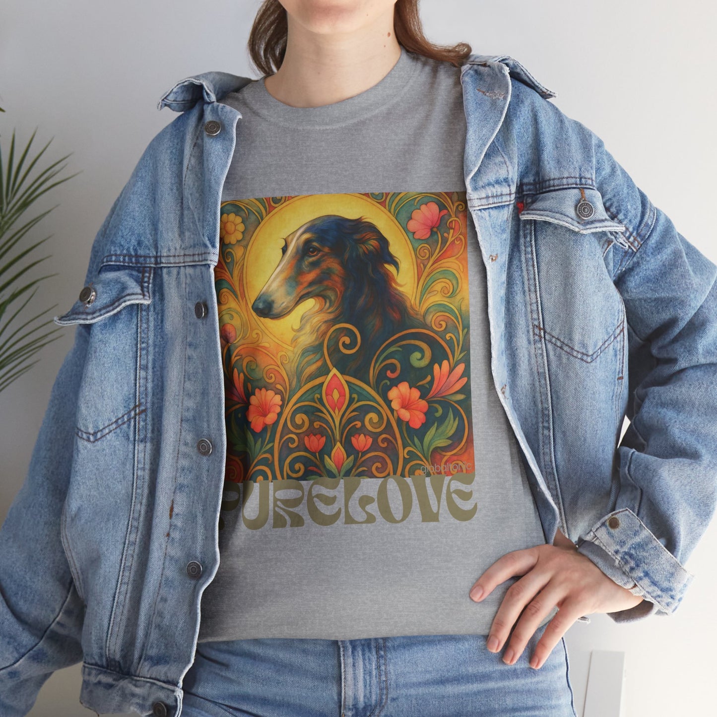 Borzoi Vintage Graphic T-Shirt – Unisex Cotton Tee for Dog Lovers