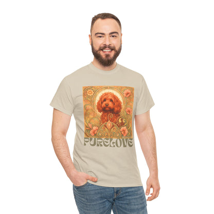 Strawberry Cavapoo (Cavoodle) Vintage Graphic T-shirt -Unisex Cotton Tee for Dog Lovers