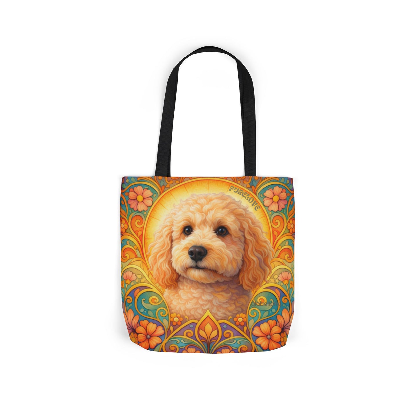 Goldendoodle (Groodle) All-Over Print Canvas Tote Bag – Colourful Artistic Dog Lover Gift