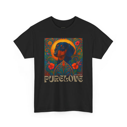 Dachshund Black Tan Shorthair Vintage Graphic T-shirt - Unisex Cotton Tee for Dog Lovers