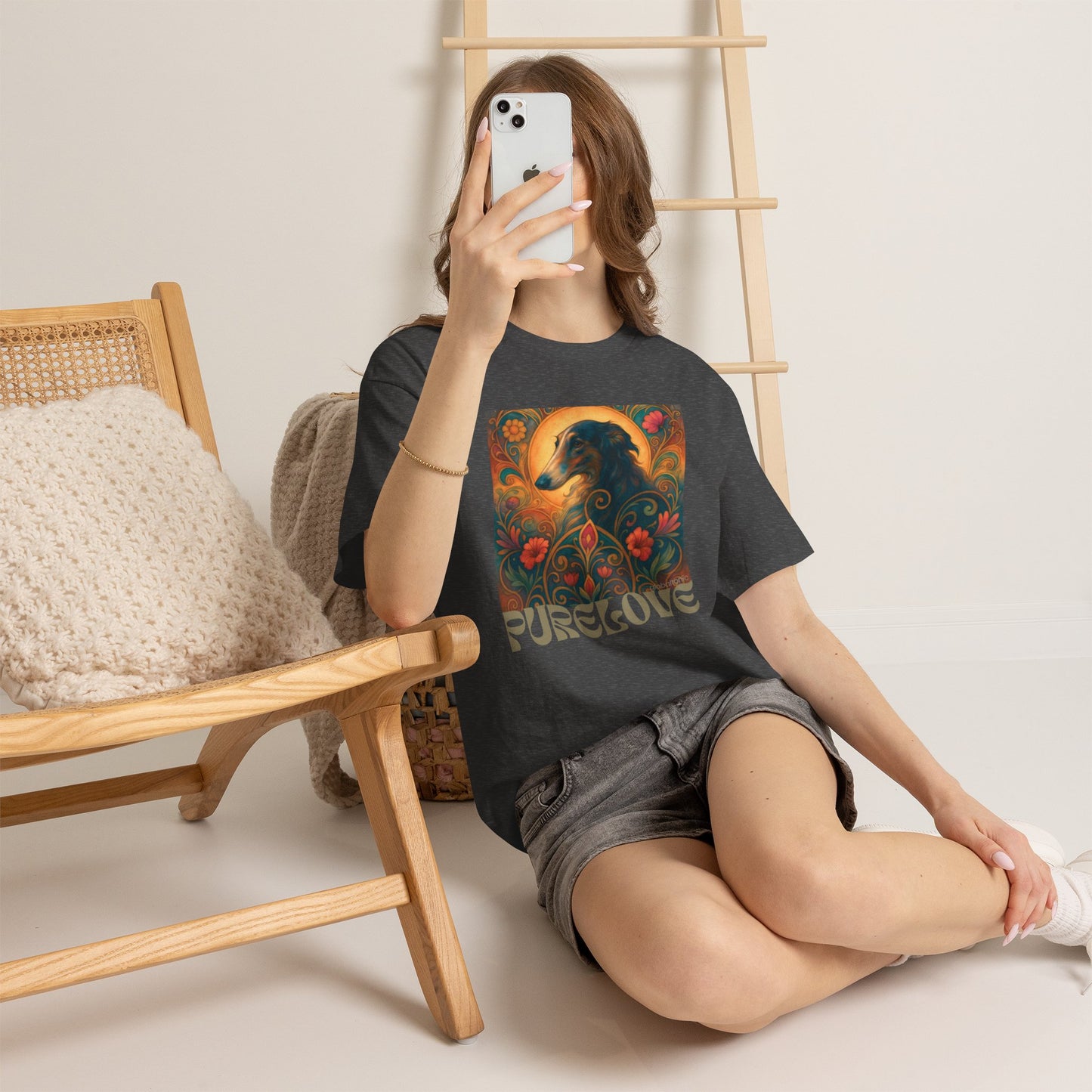 Borzoi Vintage Graphic T-Shirt – Unisex Cotton Tee for Dog Lovers