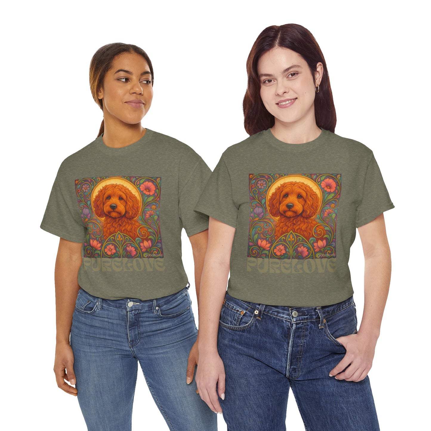 Red Cockapoo (Spoodle) Vintage Graphic T-Shirt – Unisex Cotton Tee for Dog Lovers