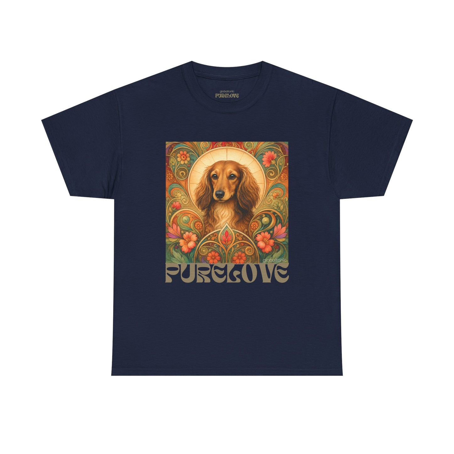 Dachshund Tan Longhair Vintage Graphic T-Shirt – Unisex Cotton Tee for Dog Lovers