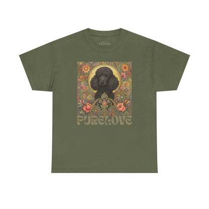 Black Poodle Vintage Graphic T-Shirt – Unisex Cotton Tee for Dog Lovers