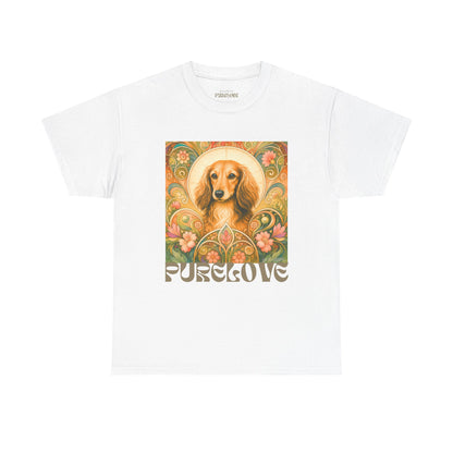 Dachshund Tan Longhair Vintage Graphic T-Shirt – Unisex Cotton Tee for Dog Lovers