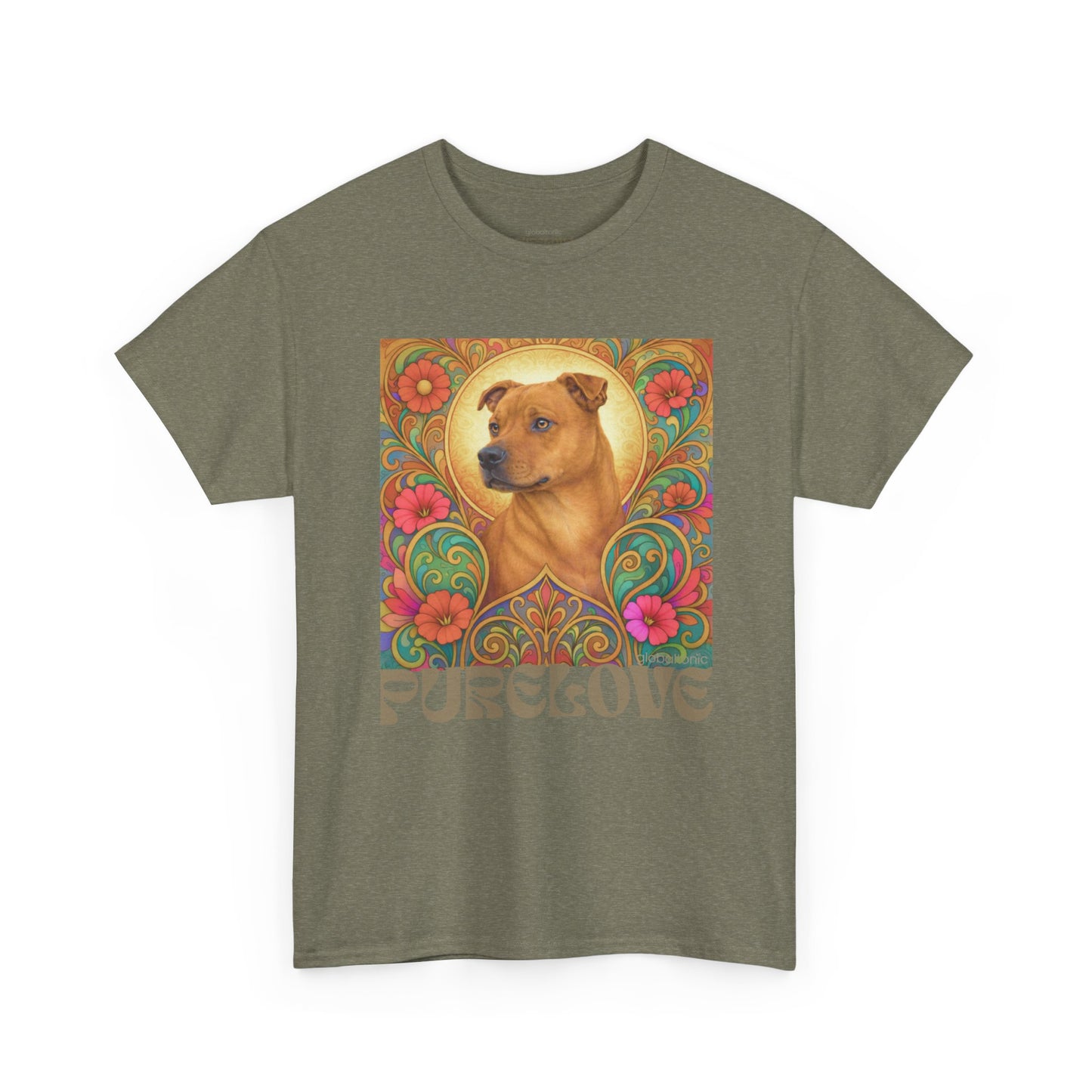 Staffy Tan Vintage Graphic T-Shirt – Unisex Cotton Tee for Dog Lovers
