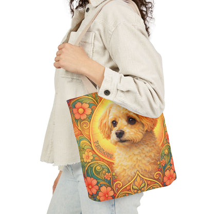 Foxypoo (Foodle) All-Over Print Canvas Tote Bag – Colourful Artistic Dog Lover Gift