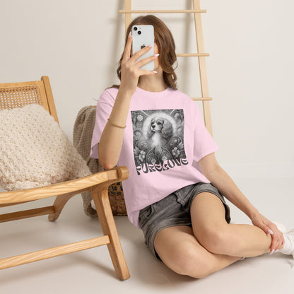 Cavalier King Charles Spaniel Vintage Unisex Cotton Tee for Dog Lovers (Black & White)
