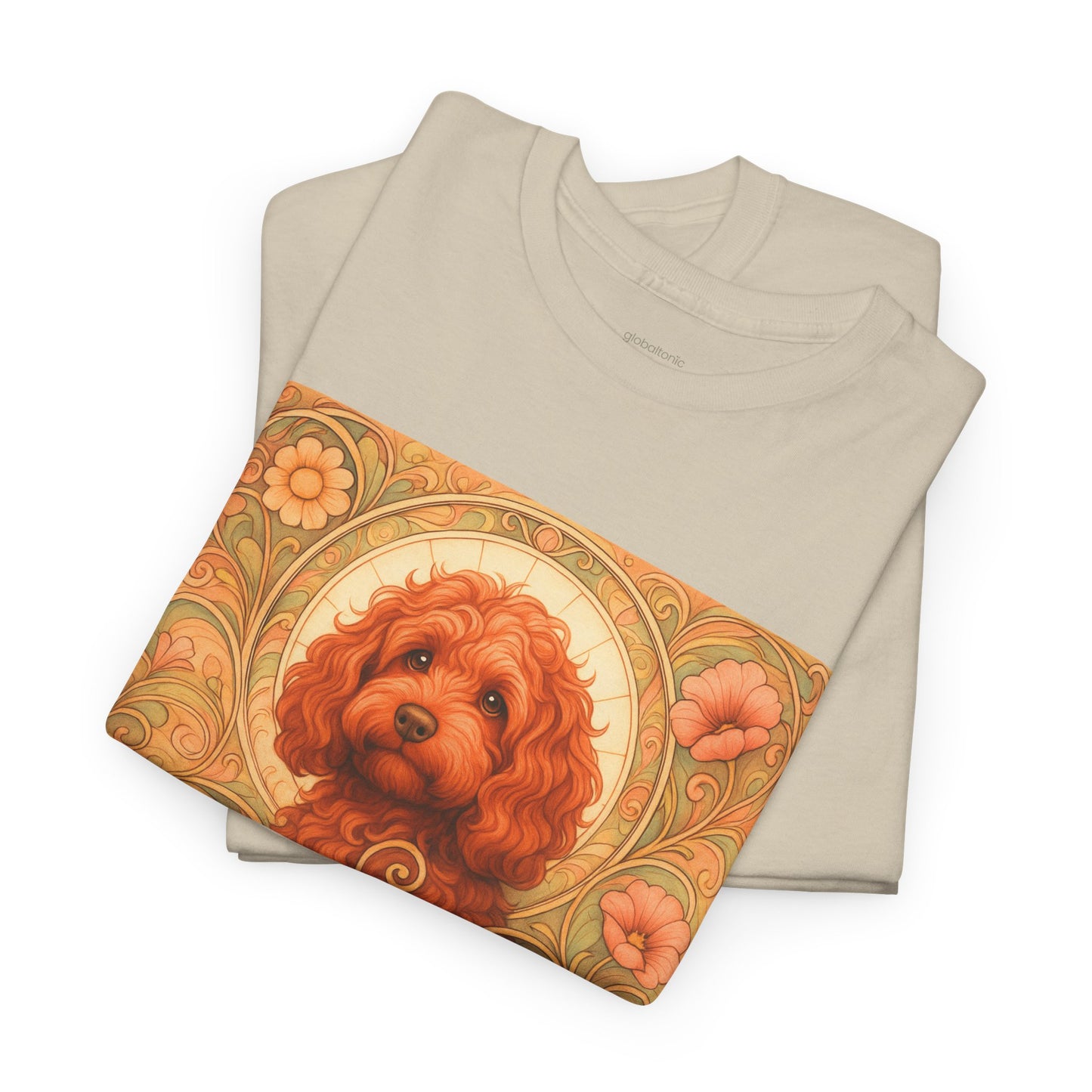 Strawberry Cavapoo (Cavoodle) Vintage Graphic T-shirt -Unisex Cotton Tee for Dog Lovers