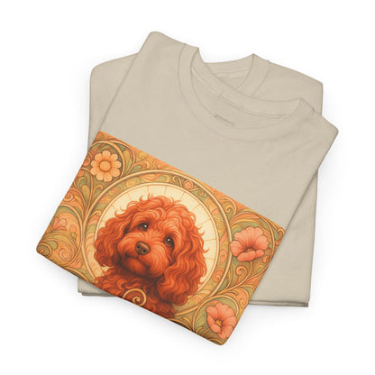 Strawberry Cavapoo (Cavoodle) Vintage Graphic T-shirt -Unisex Cotton Tee for Dog Lovers