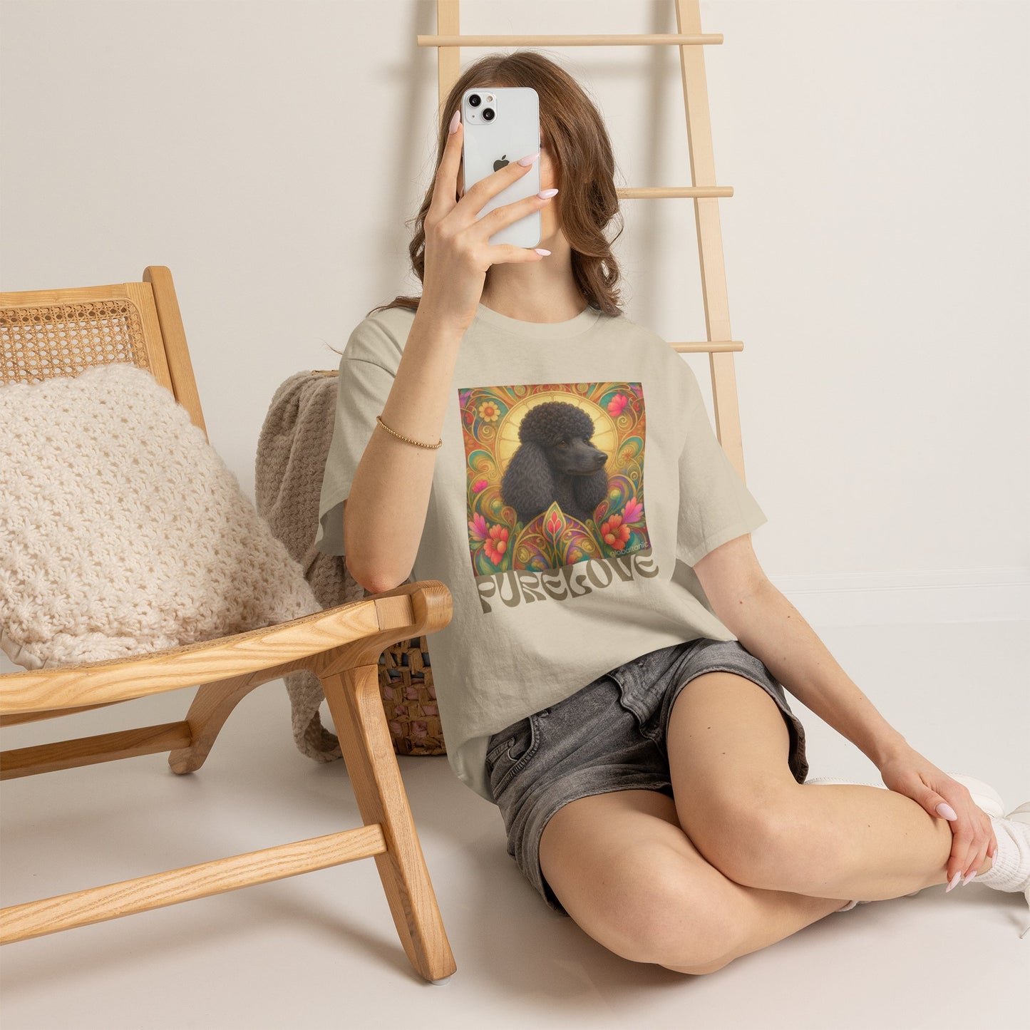 Poodle Black Vintage Graphic T-Shirt – Unisex Cotton Tee for Dog Lovers