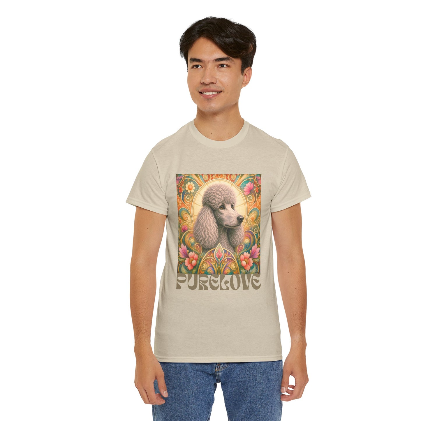 Poodle Grey Vintage Graphic T-Shirt – Unisex Cotton Tee for Dog Lovers