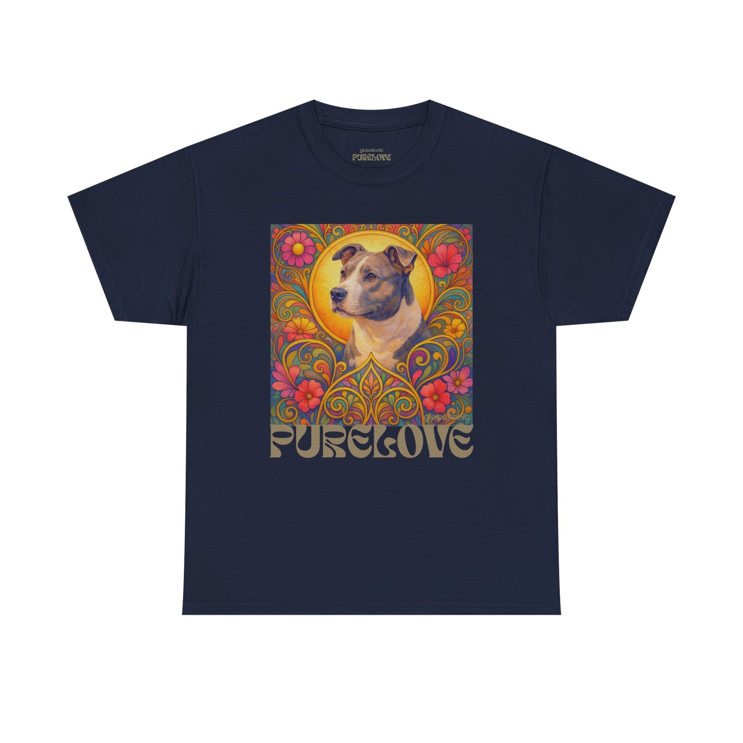 Staffy Grey & White Vintage Graphic T-Shirt – Unisex Cotton Tee for Dog Lovers