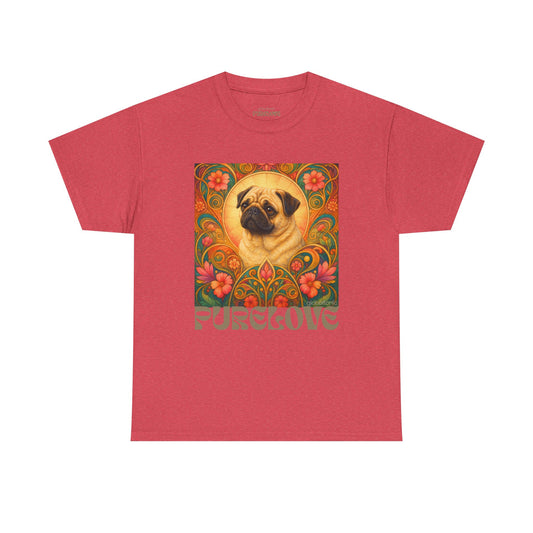 Pug Tan Vintage Graphic T-Shirt – Unisex Cotton Tee for Dog Lovers