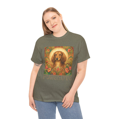 Dachshund Tan Longhair Vintage Graphic T-Shirt – Unisex Cotton Tee for Dog Lovers