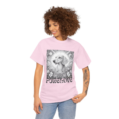 Dachshund Vintage Unisex Cotton Tee for Dog Lovers (Black & White)