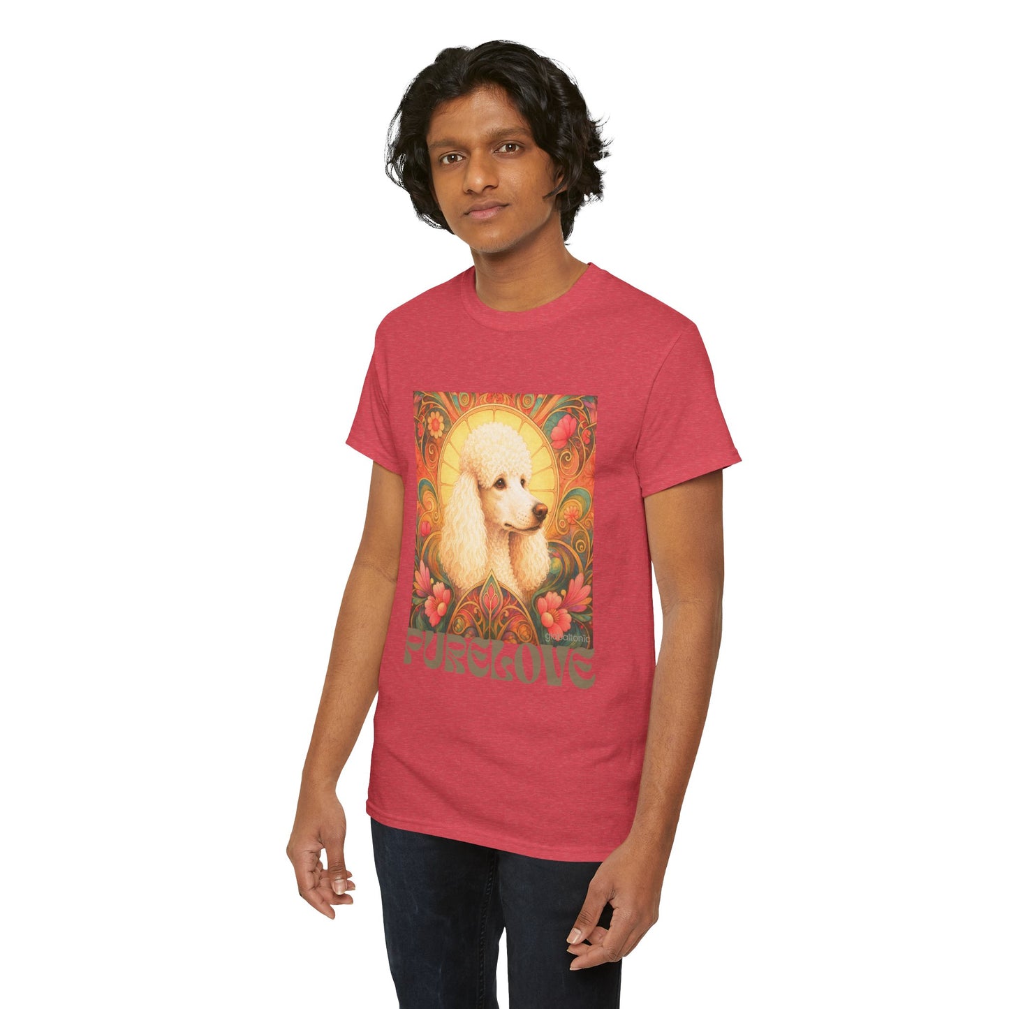 White Poodle Vintage Graphic T-Shirt – Unisex Cotton Tee for Dog Lovers
