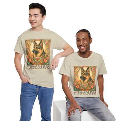 German Shepherd Vintage Graphic T-Shirt – Unisex Cotton Tee for Dog Lovers