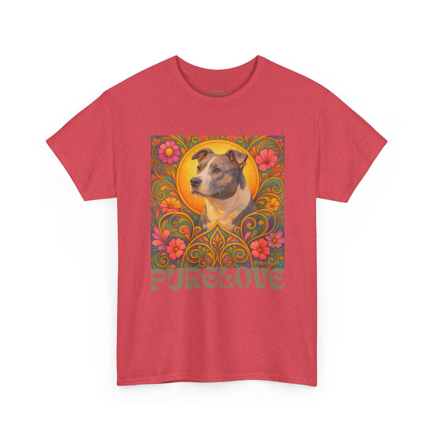 Staffy Grey & White Vintage Graphic T-Shirt – Unisex Cotton Tee for Dog Lovers