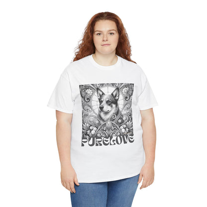 Australian Blue Heeler Vintage Unisex Cotton Tee for Dog Lovers (Black & White)
