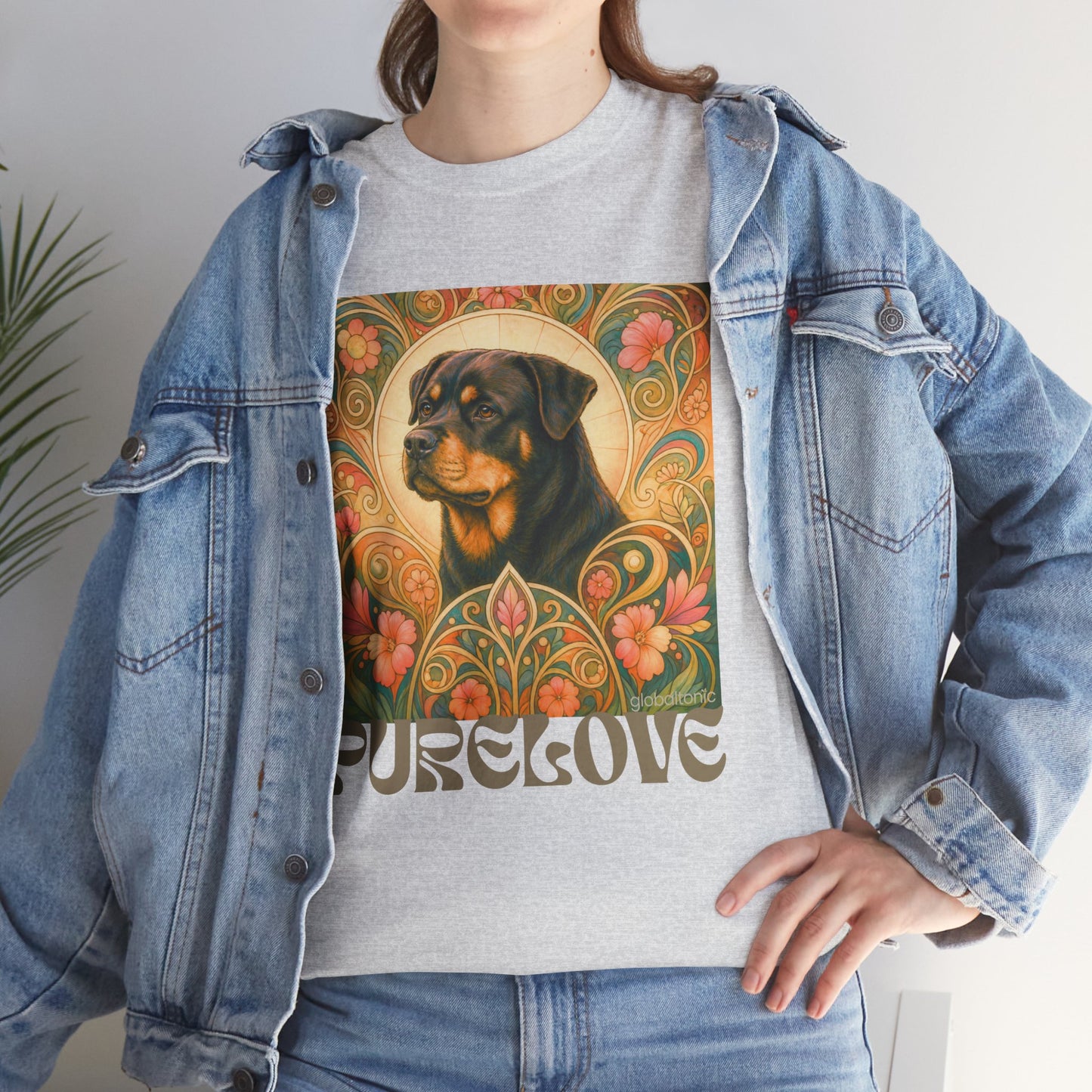 Rottweiler Buddha Vintage Graphic T-Shirt – Unisex Cotton Tee for Dog Lovers