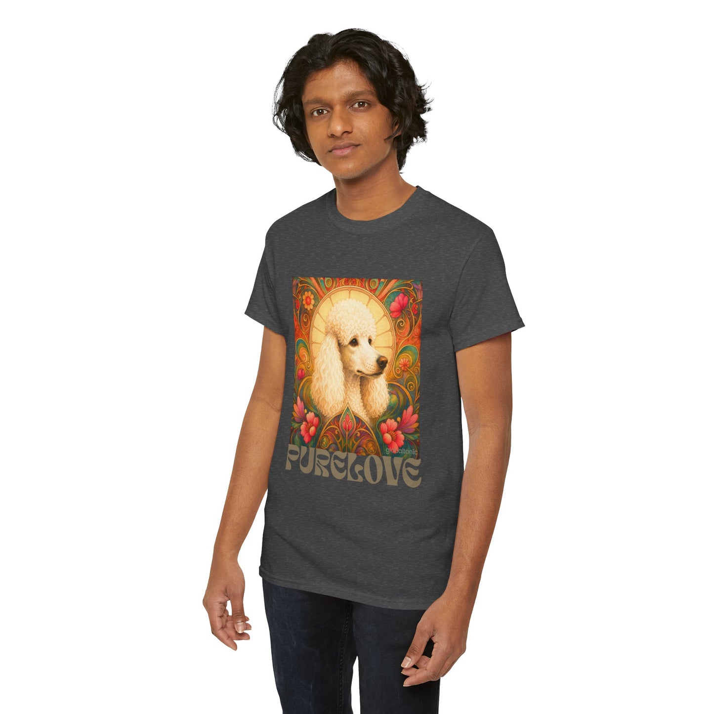 White Poodle Vintage Graphic T-Shirt – Unisex Cotton Tee for Dog Lovers