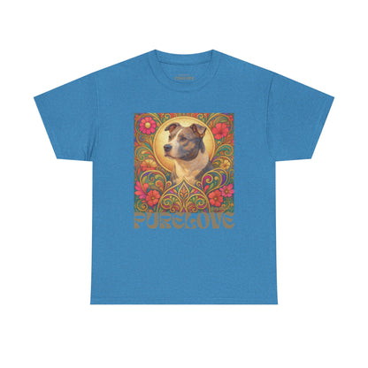 Staffy Grey & White Vintage Graphic T-Shirt – Unisex Cotton Tee for Dog Lovers