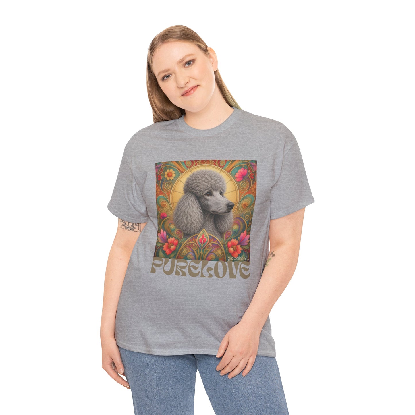 Poodle Grey Vintage Graphic T-Shirt – Unisex Cotton Tee for Dog Lovers