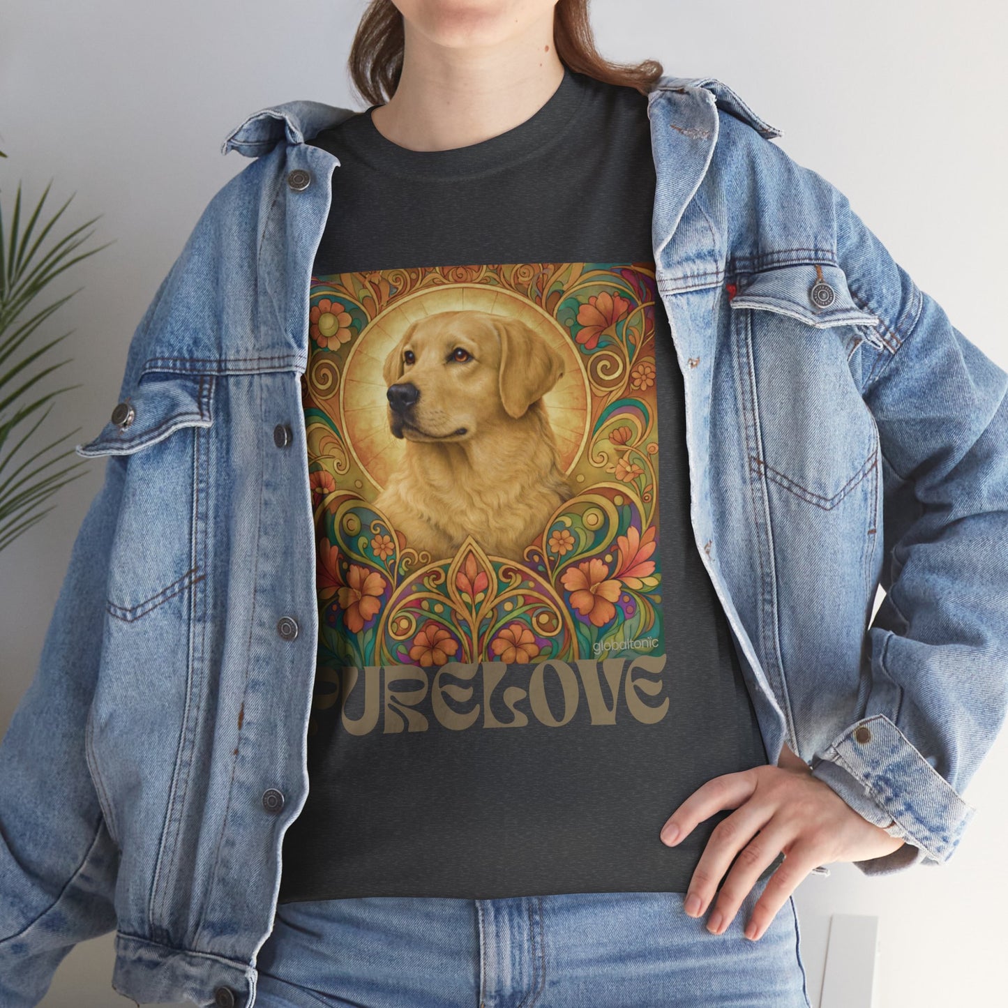 Golden Labrador Vintage Graphic T-shirt - Unisex Cotton Tee for Dog Lovers