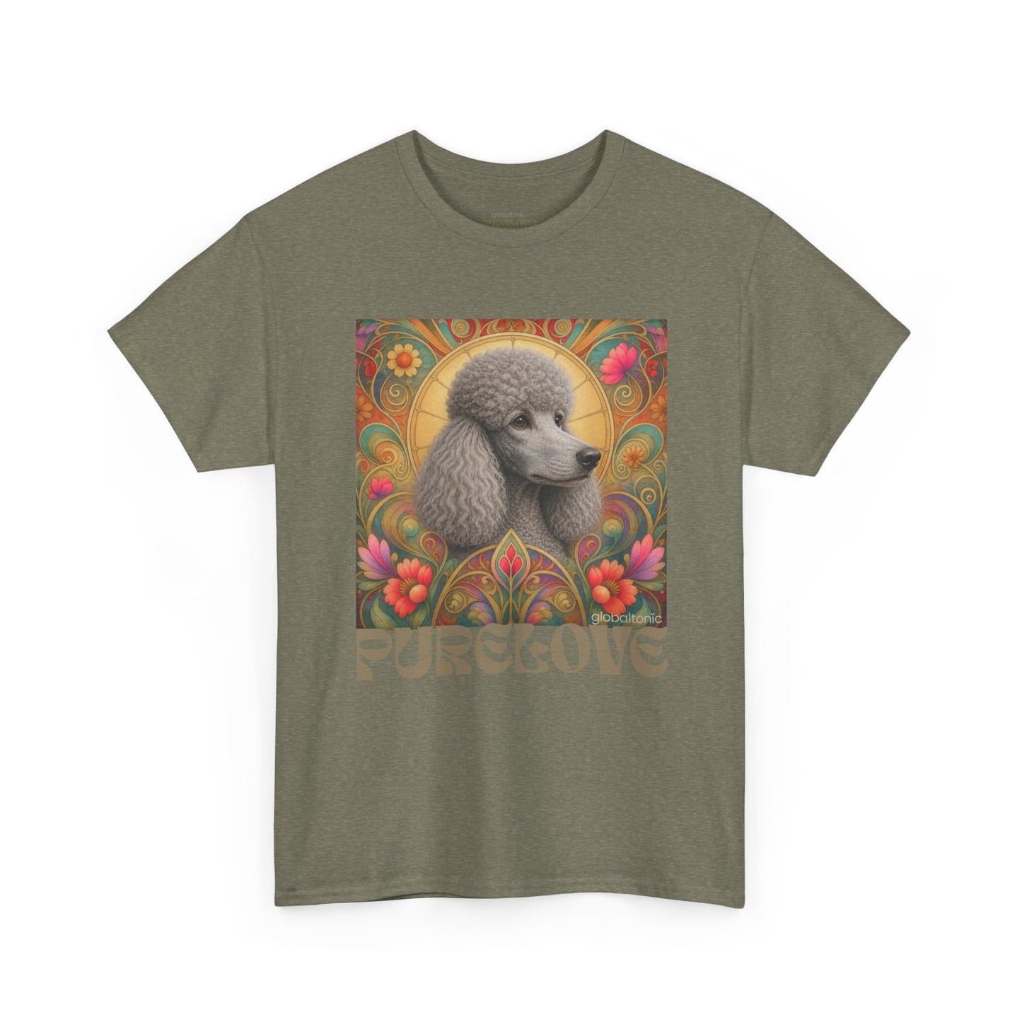 Poodle Grey Vintage Graphic T-Shirt – Unisex Cotton Tee for Dog Lovers