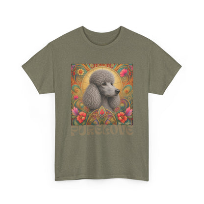Poodle Grey Vintage Graphic T-Shirt – Unisex Cotton Tee for Dog Lovers