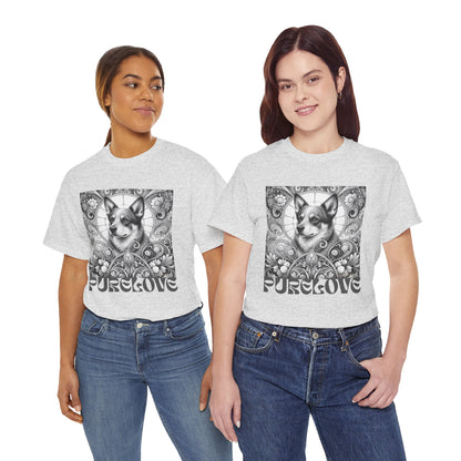 Australian Blue Heeler Vintage Unisex Cotton Tee for Dog Lovers (Black & White)