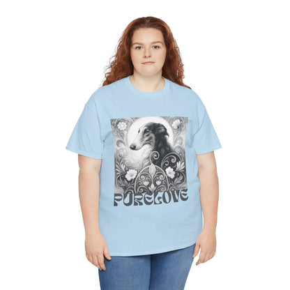 Borzoi Vintage Unisex Cotton Tee for Dog Lovers (Black & White)