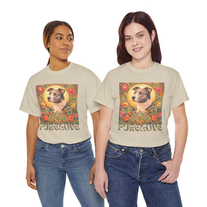 Staffy Grey & White Vintage Graphic T-Shirt – Unisex Cotton Tee for Dog Lovers