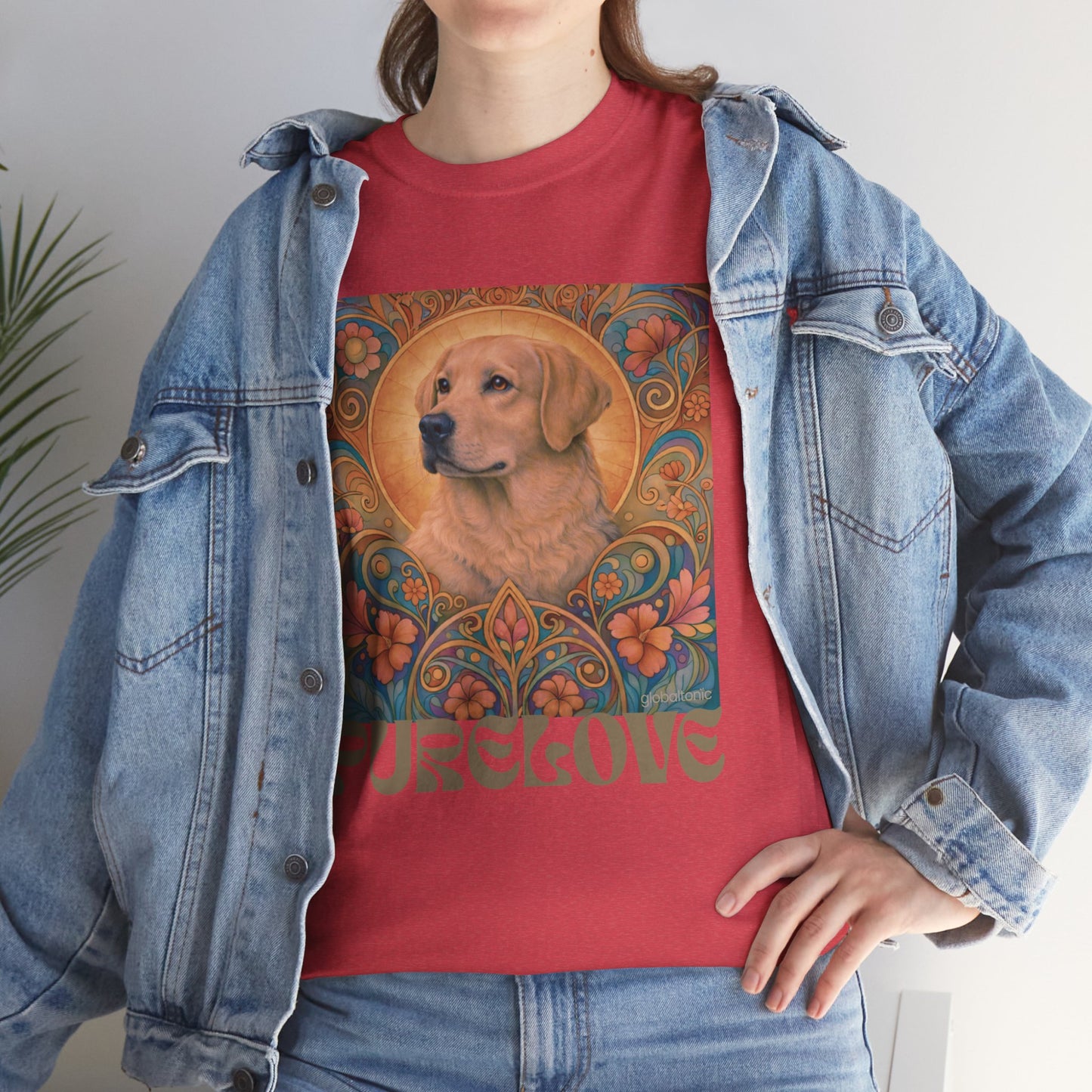 Golden Labrador Vintage Graphic T-shirt - Unisex Cotton Tee for Dog Lovers