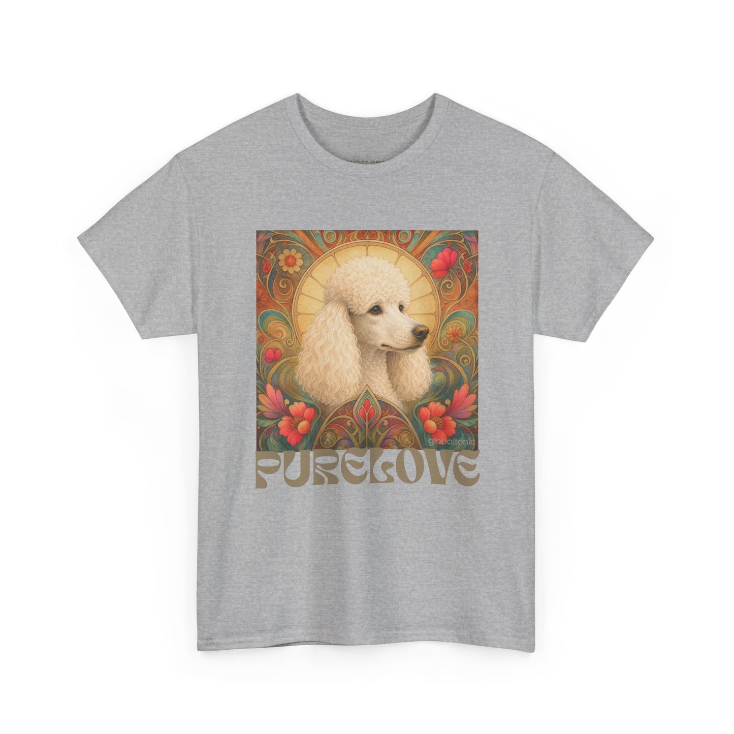 White Poodle Vintage Graphic T-Shirt – Unisex Cotton Tee for Dog Lovers