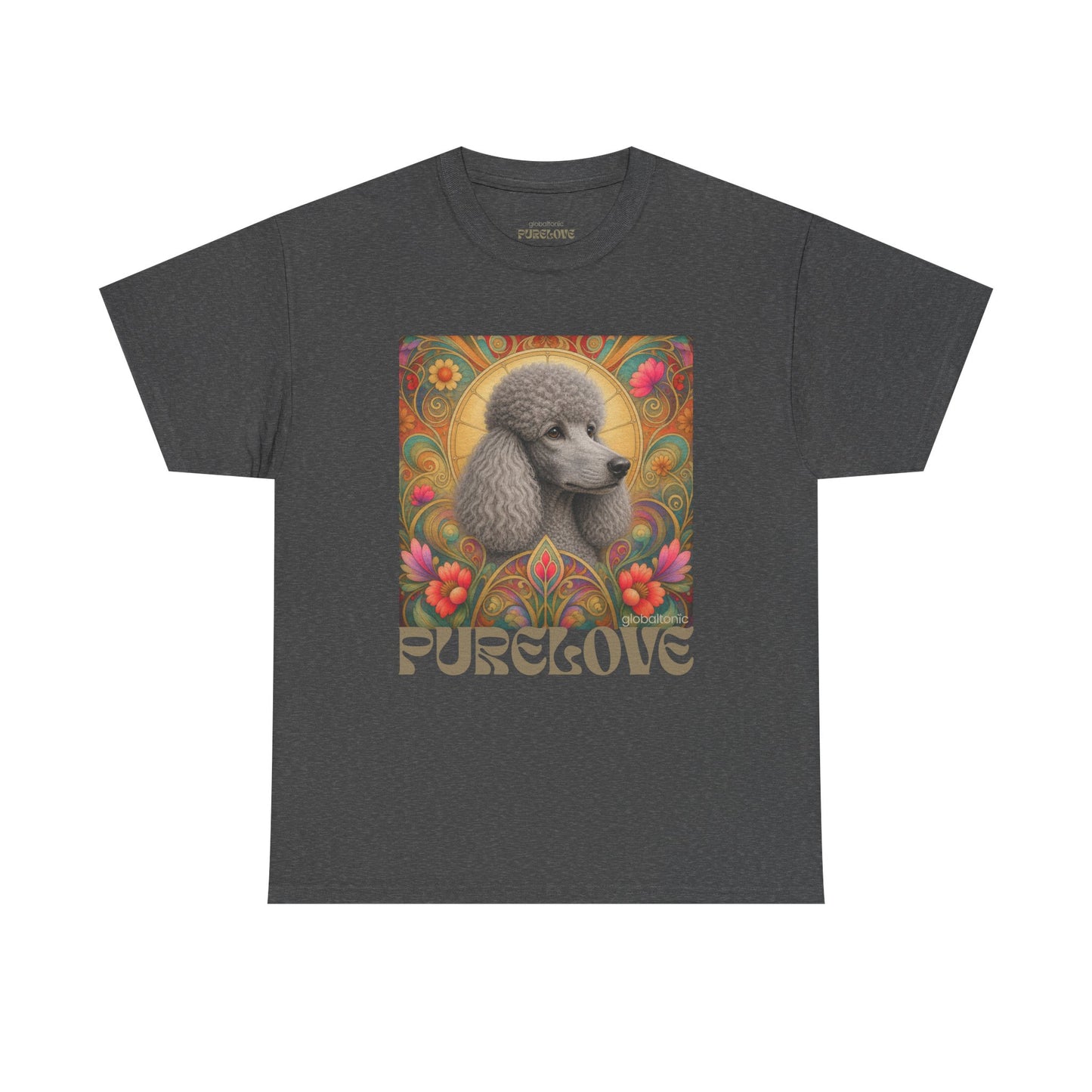 Poodle Grey Vintage Graphic T-Shirt – Unisex Cotton Tee for Dog Lovers